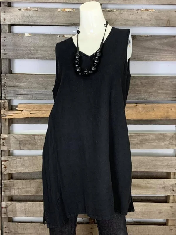 HLT317 SLEEVELESS TUNIC TOP