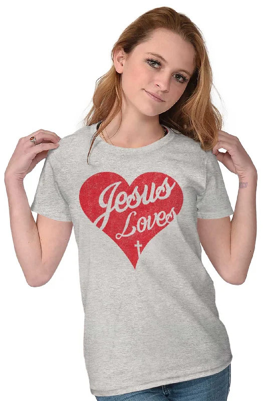 Jesus Loves Ladies T Shirt