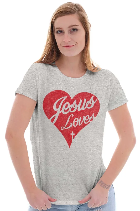 Jesus Loves Ladies T Shirt