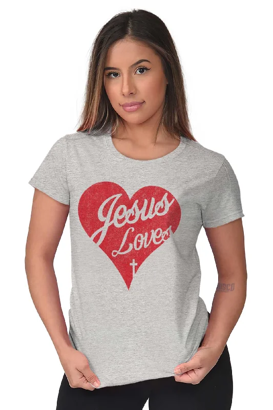 Jesus Loves Ladies T Shirt