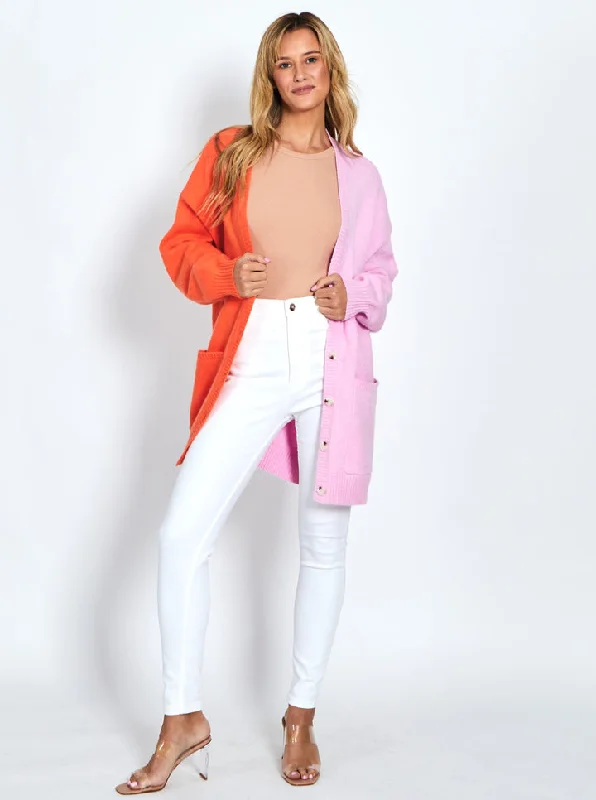 Leoni Lana Cardigan Pink Sorbet