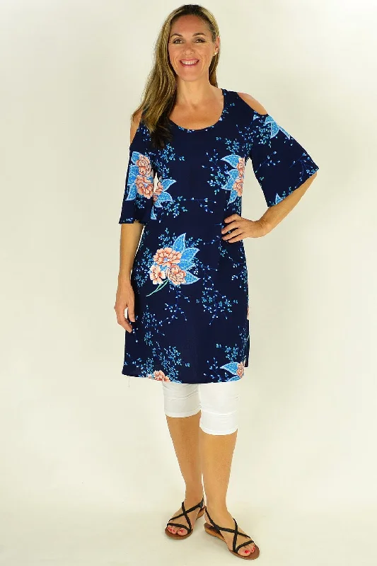 Navy Flower Tree Tunic