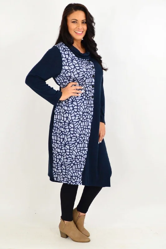 Navy Warm Winter Tunic Dress