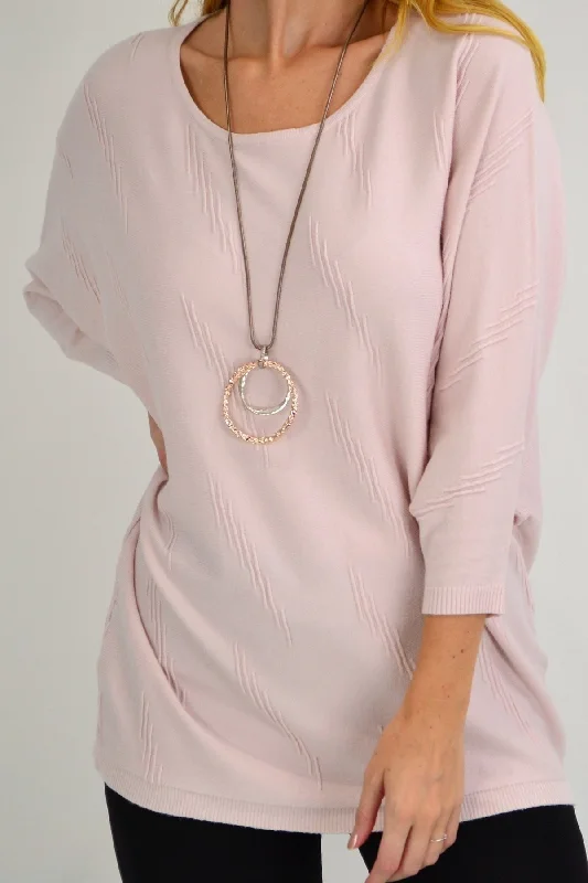 Pink Batwing Super Soft Winter Knit Tunic