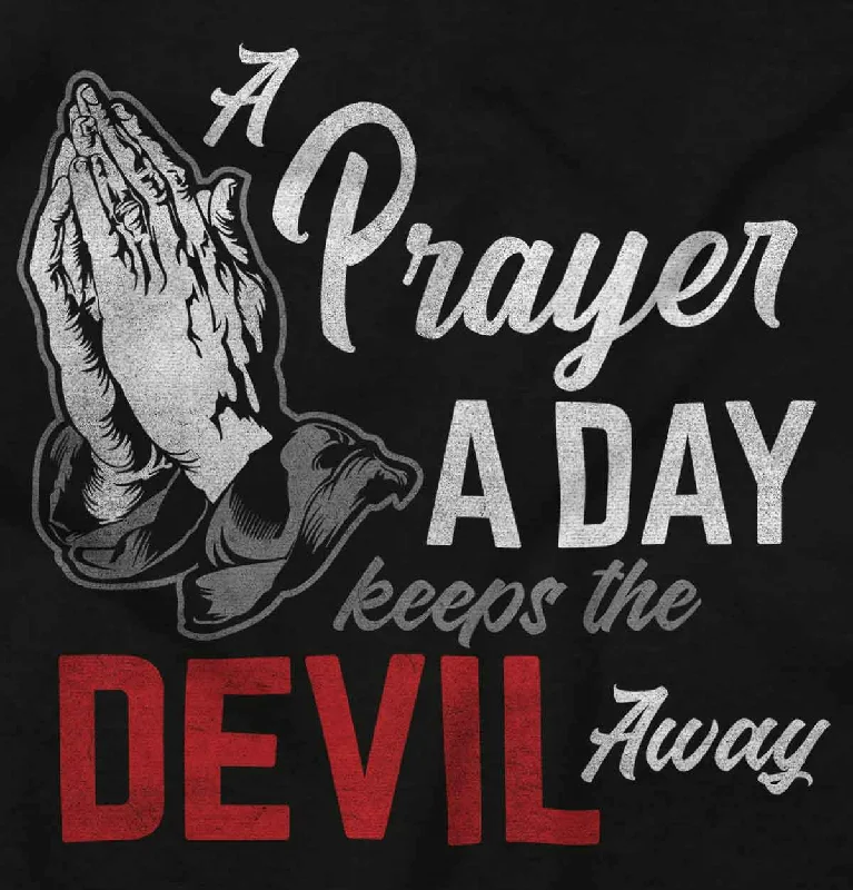 Pray A Day Junior Fit V-Neck T Shirt