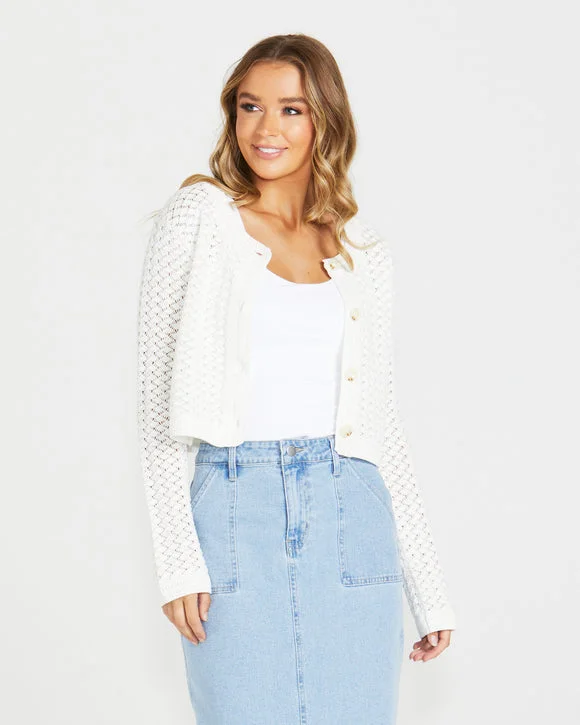 Sass Talullah Cardi White