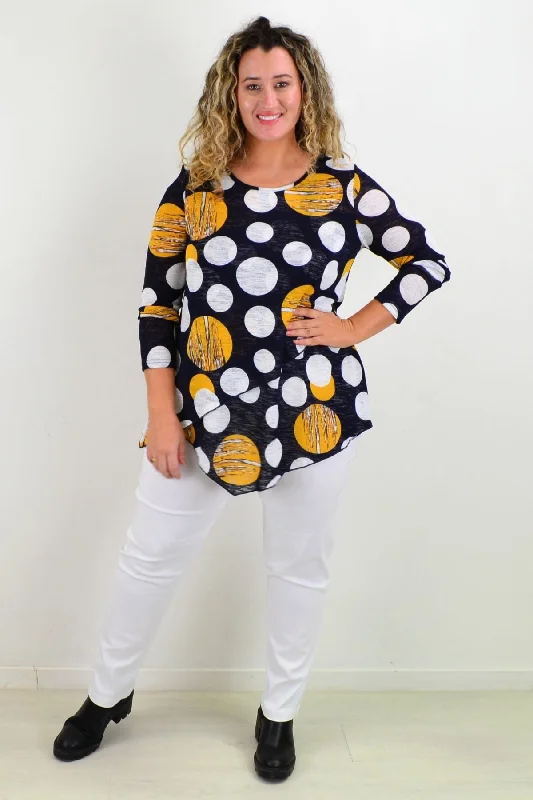 Saturn Spot Cross Over Swing Tunic Top