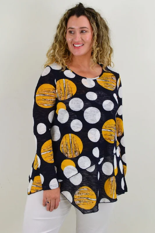 Saturn Spot Cross Over Swing Tunic Top