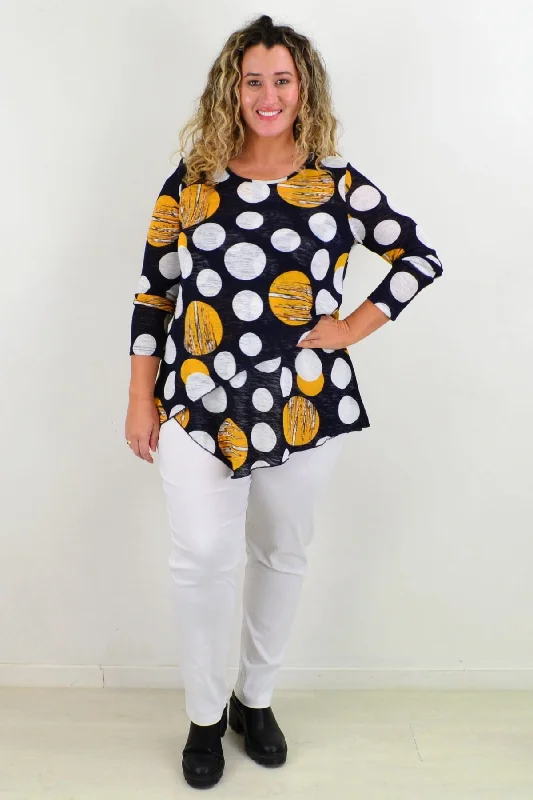 Saturn Spot Cross Over Swing Tunic Top