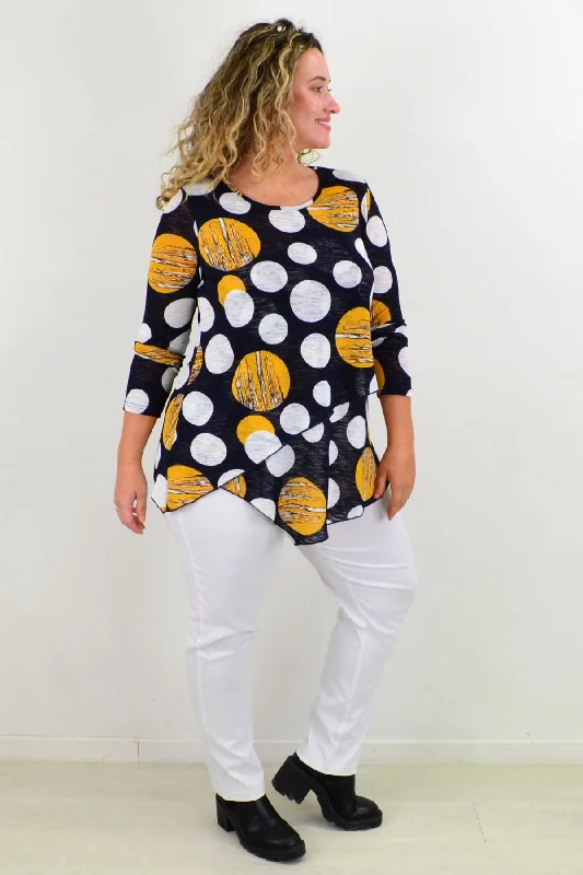 Saturn Spot Cross Over Swing Tunic Top