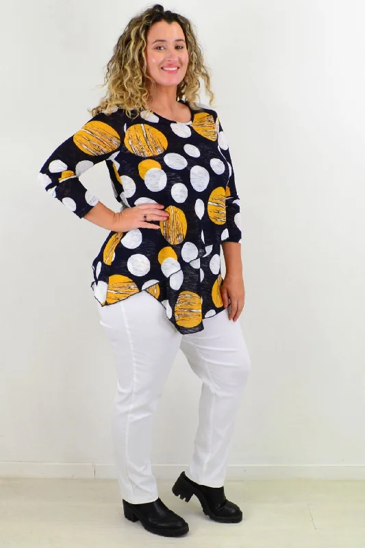 Saturn Spot Cross Over Swing Tunic Top