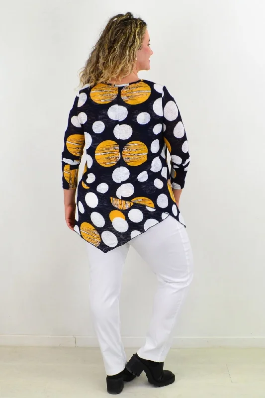 Saturn Spot Cross Over Swing Tunic Top