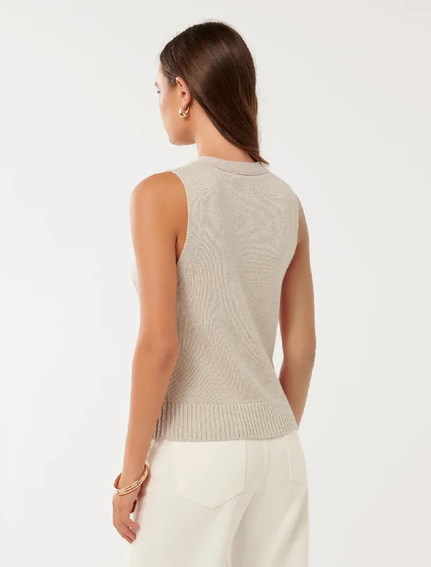 Sofia Cable Knit Waistcoat