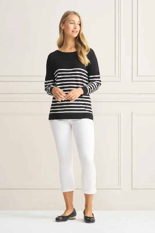 Stripe Boat Neck Jumper