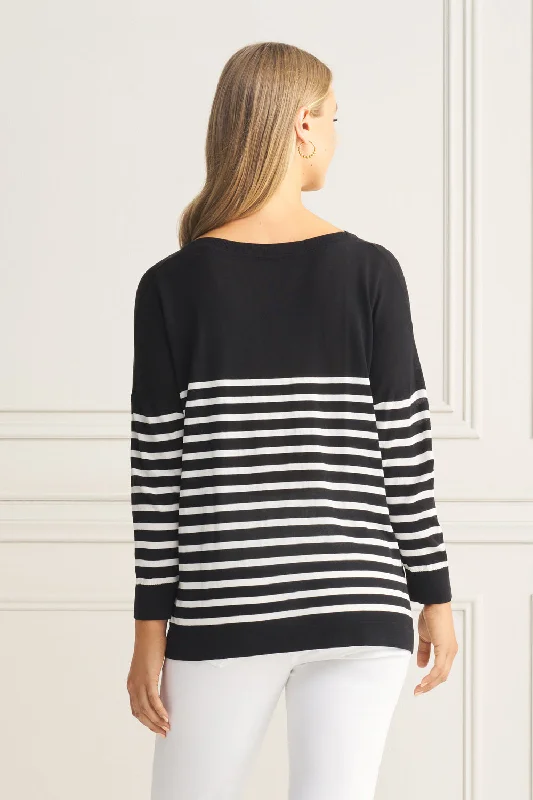 Stripe Boat Neck Jumper