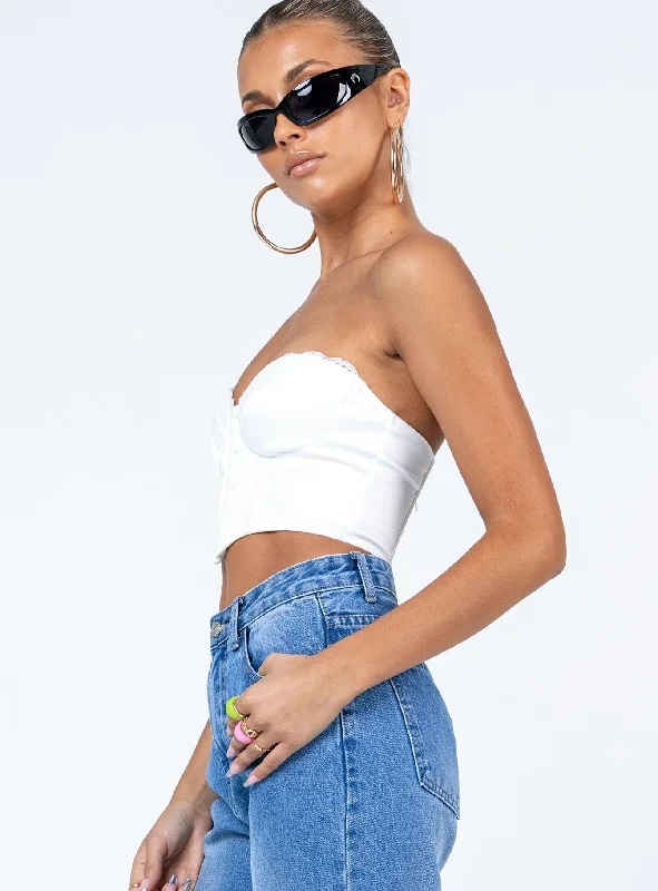 Altona Strapless Top White