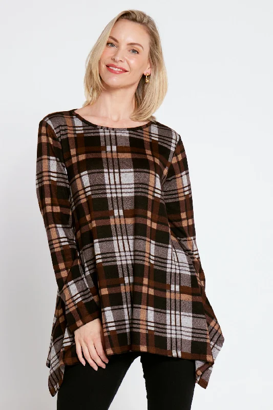 Aspen Swing Tunic - Coffee Check