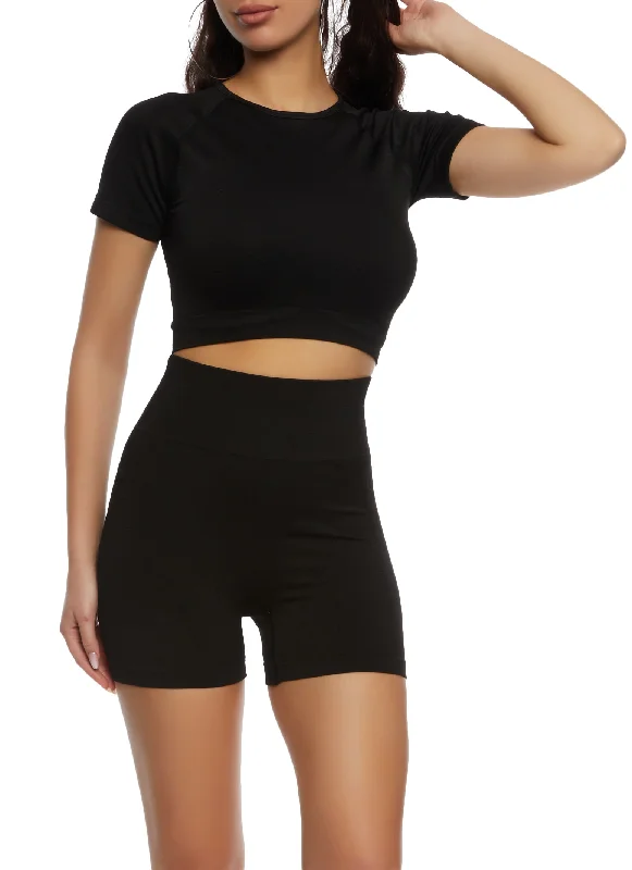 Seamless Crew Neck Crop Top