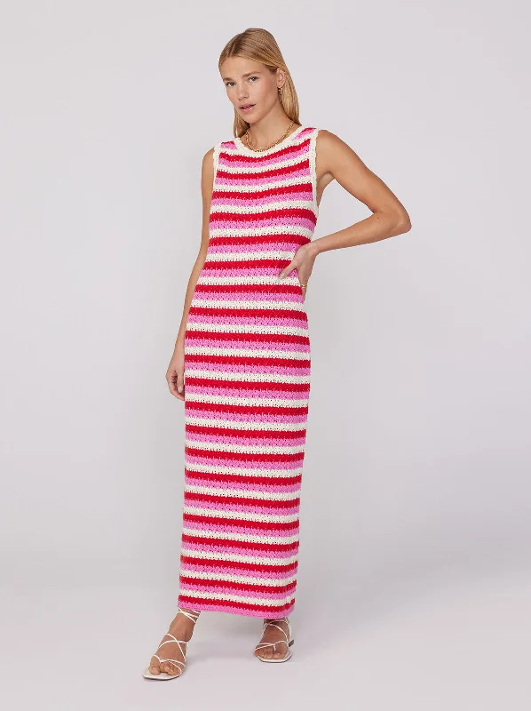 Bunty Pink Stripe Knit Dress