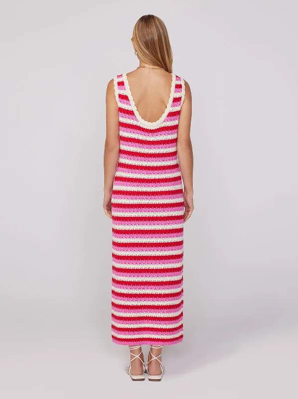 Bunty Pink Stripe Knit Dress