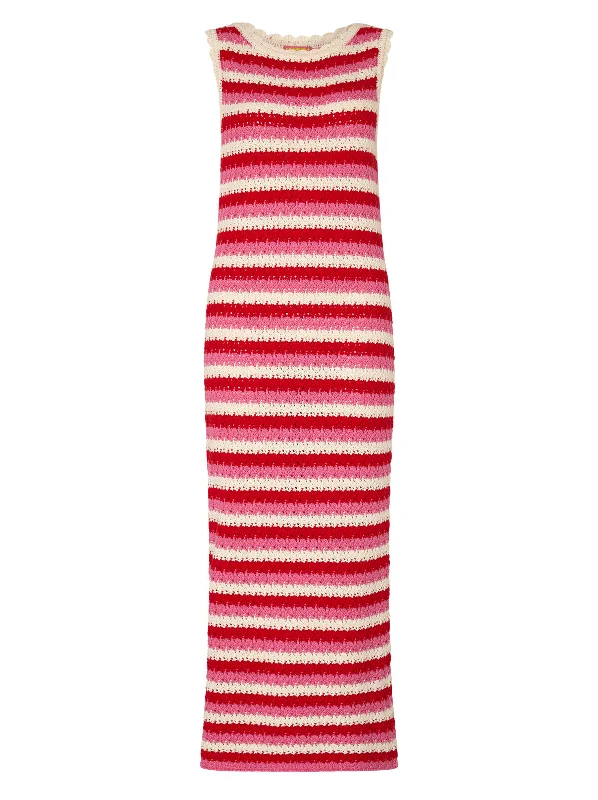 Bunty Pink Stripe Knit Dress