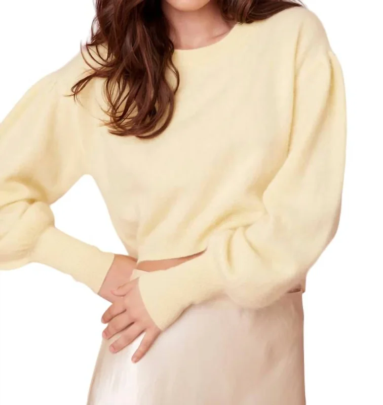 Candela Pullover Sweater In Daffodil Yellow