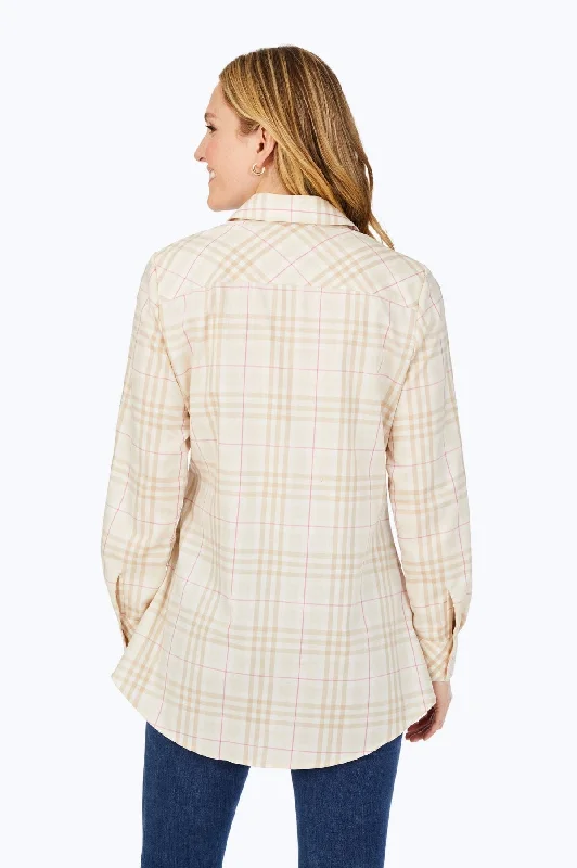 Cici Non-Iron Warm Plaid Tunic