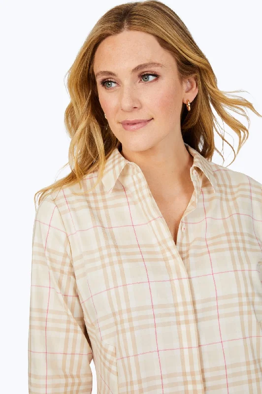 Cici Non-Iron Warm Plaid Tunic