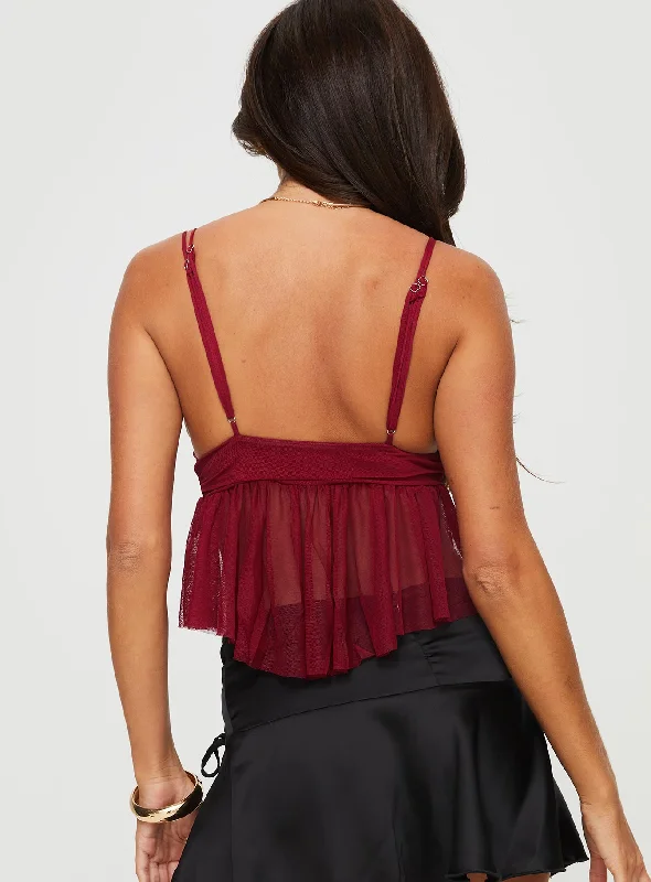 Corella Top Burgundy