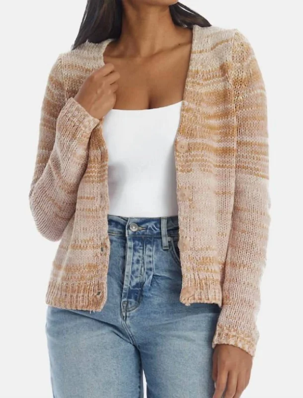 Cream Ombré Cardigan In Cream Multi