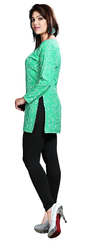 Elegant Green Indian Kurta for Women – Stylish Short Kurti