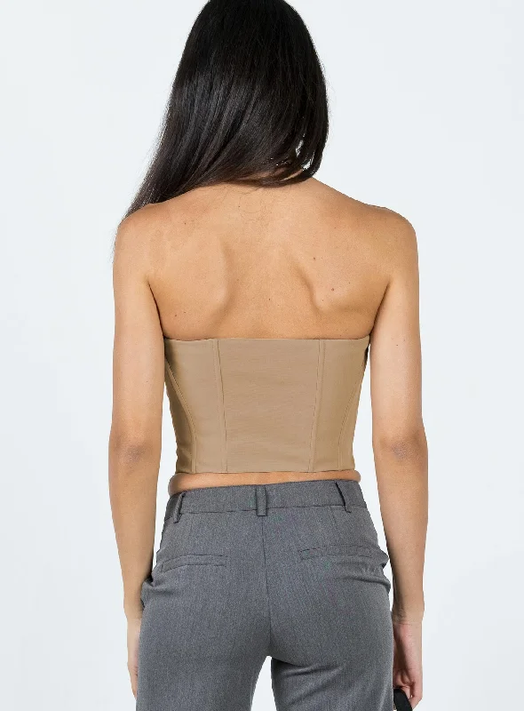 Holbourne Corset Top Camel