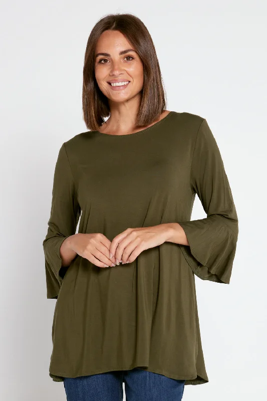 Lacey Bamboo Top - Olive