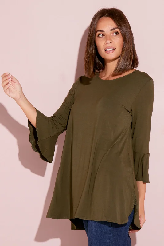 Lacey Bamboo Top - Olive