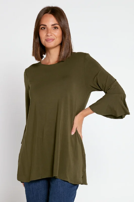 Lacey Bamboo Top - Olive