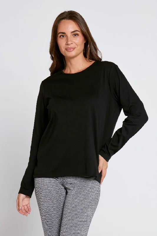 Lolah Long Sleeve Tee - Black