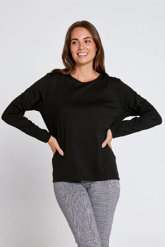 Lolah Long Sleeve Tee - Black