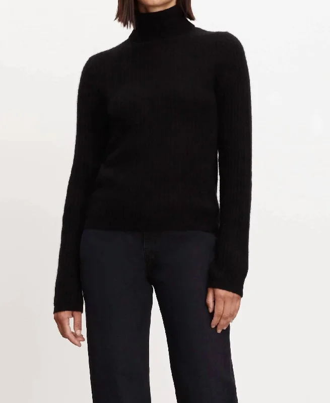 Lori Long Sleeve Sweater In Black