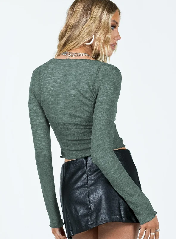 Markham Long Sleeve Top Green