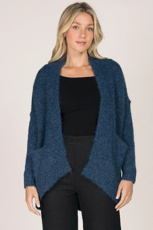 Navy Soft Cardigan with Pockets