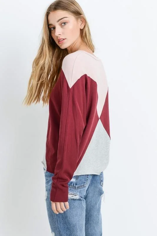 Paper Crane Color-Block Dolman Top