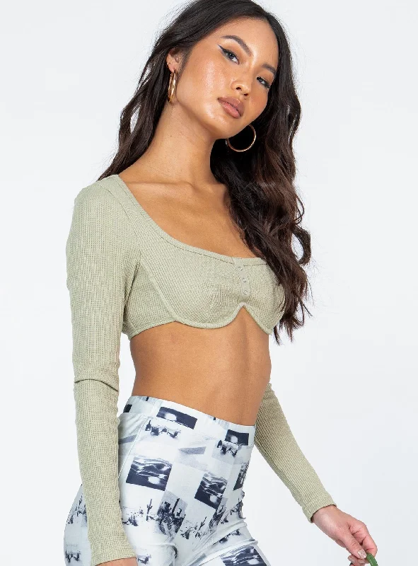 Rilynn Long Sleeve Top Green