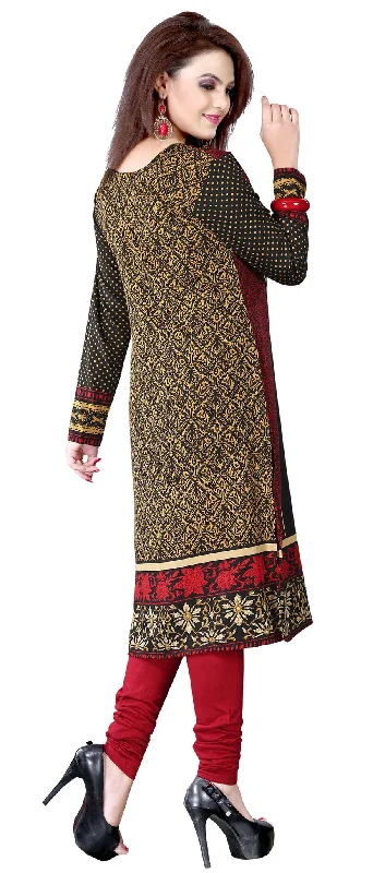 Stylish Maroon India Long Kurti – Trendy Ethnic Wear for Women