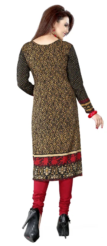 Stylish Maroon India Long Kurti – Trendy Ethnic Wear for Women