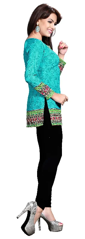 Vibrant Green India Kurti Online – Stylish Short Kurti for Women