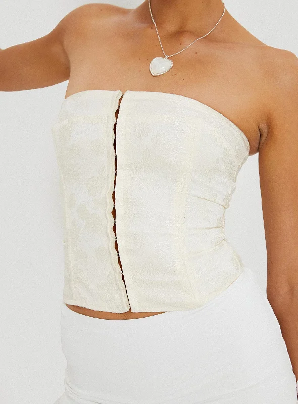 Wilderson Corset Top Cream