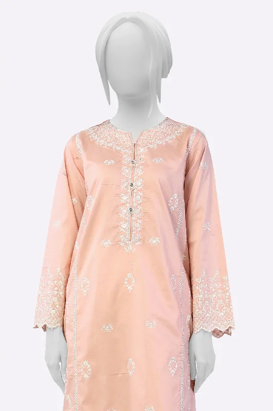 Light Pink Embroidered Kurti