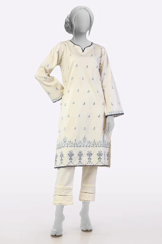 Ivory Embroidered Kurti