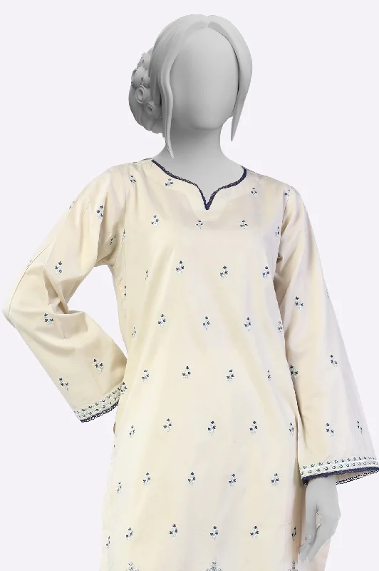 Ivory Embroidered Kurti