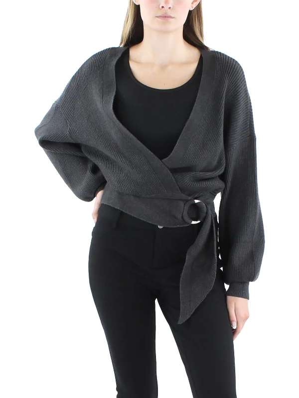 Womens Wrap Dolman Cardigan Sweater